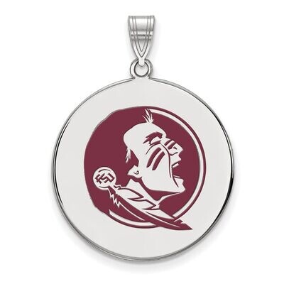 Florida State University Large Enamel Disc Pendant Sterling Silver SS093FSU, MPN: SS093FSU, 8867746…