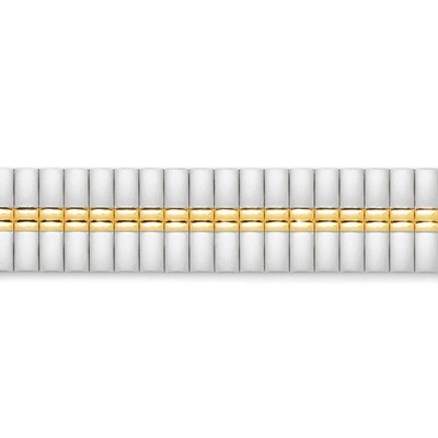 16-20mm Two-tone DeFlexo Sanded Mirror Expansion Watch Band BA295, MPN: BA295, 886774146270