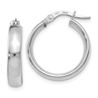 Leslie&#39;s Hoop Earrings 14k White Gold Polished HB-LE1341, MPN: LE1341, 191101756894