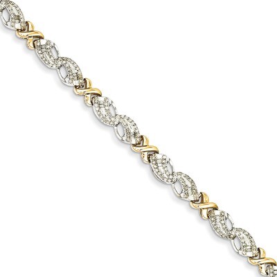 Diamond X Bracelet 14k Two-tone Gold Y10765A, MPN: Y10765A, 883957385686