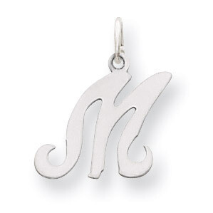 Die Struck Initial M Charm 14k White Gold YC249M, MPN: YC249M, 883957971285