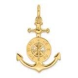 Small Anchor with Nautical Compass Charm 14k Gold 3-D K8004, MPN: K8004, 637218189076