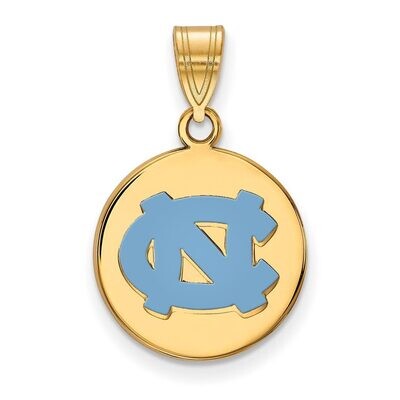 University of North Carolina Medium Enamel Disc Pendant Gold-plated Silver GP035UNC, MPN: GP035UNC,…