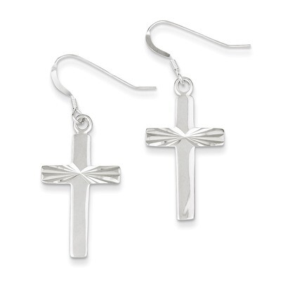 Cross Shepherd Hook Earrings Sterling Silver QE8819, MPN: QE8819, 886774761060