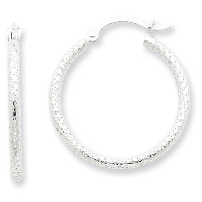 25mm Hoop Earrings Sterling Silver QE4638, MPN: QE4638, 883957932491