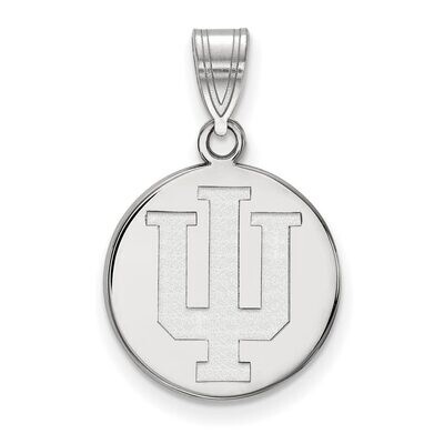 Indiana University Medium Disc Pendant 10k White Gold 1W037IU, MPN: 1W037IU, 886774786414