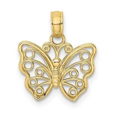 Cut-Out Small Butterfly Charm 10k Gold 10K6443, MPN: 10K6443,
