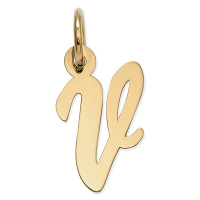 Initial V Charm 14k Gold Small Script YC658V, MPN: YC658V, 886774073392