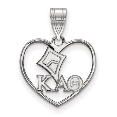 Kappa Alpha Theta Heart Pendant Sterling Silver SS040KAT, MPN: SS040KAT, 886774608488