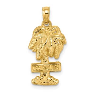 Cancun On Palm Tree Charm 14k Gold 2-D K7583, MPN: K7583, 637218116928