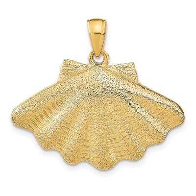 Clam Shell Charm 14k Gold 2-D K7635, MPN: K7635, 637218011810