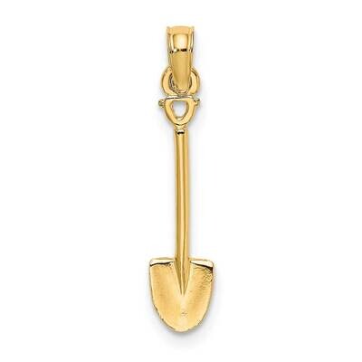 Shovel Garden Tool Charm 14k Gold 3-D Polished K7323, MPN: K7323, 637218117017