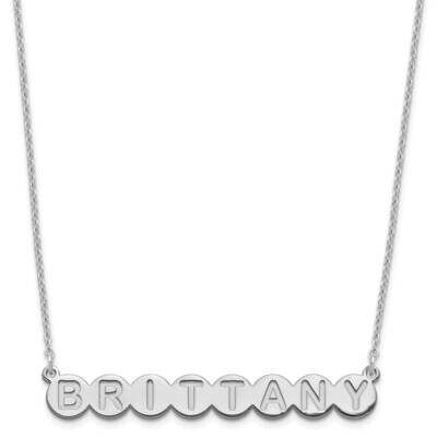 8 Letter Bubble Necklace Sterling Silver Rhodium-plated XNA1318SS, MPN: XNA1318SS,