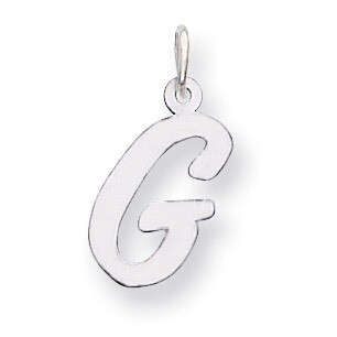 Medium Script Initial G Charm 14k white Gold YC661G, MPN: YC661G, 191101635076