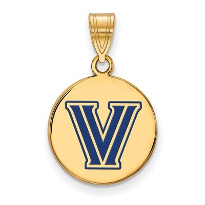 Villanova University Medium Enamel Disc Pendant Gold-plated Sterling Silver GP024VIL, MPN: GP024VIL…