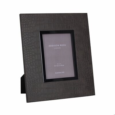 Addison Ross 5 x 7 Inch Faux Crock Brown Picture Frame Leather FR3020, MPN: FR3020, UPC/EAN: 502404…