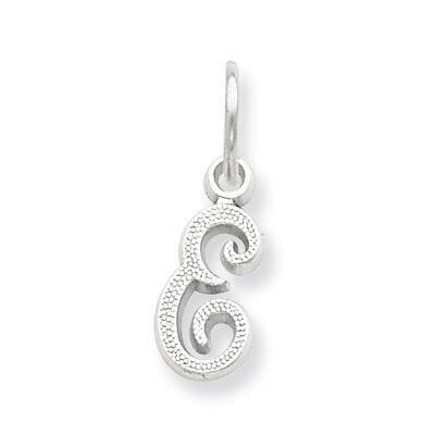 Casted Initial E Charm 14k white Gold WCH138-E, MPN: WCH138-E, 883957133454