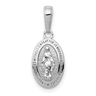 Miraculous Medal Charm 14k White Gold M2515W, MPN: M2515W, 637218171835