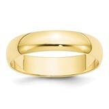 5mm Lightweight Half Round Band 10k Yellow Gold 1HRL050 Engravable, MPN: 1HRL050, 886774453040