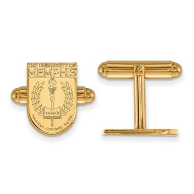University of Memphis Crest Cufflinks 14k Yellow Gold 4Y029UMP, MPN: 4Y029UMP, 886774879017