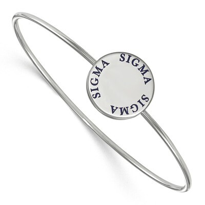 Sigma Sigma Sigma Enameled Slip-on Bangle Sterling Silver SS021SSS-6, MPN: SS021SSS-6, 191101103308