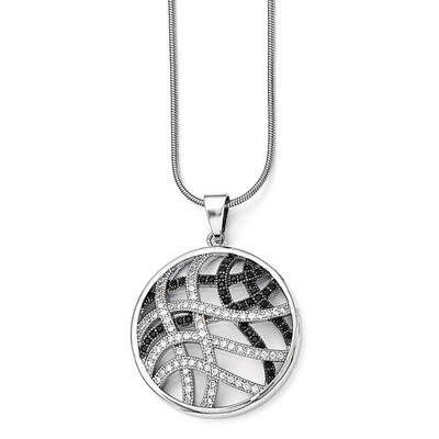 Necklace Sterling Silver &amp; Cubic Zirconia QMP438-18, MPN: QMP438-18, 883957559926