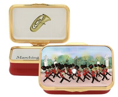 Halcyon Days TR Marching Down the Mall Enamel Box ENTMM0623G, MPN: ENTMM0623G,
