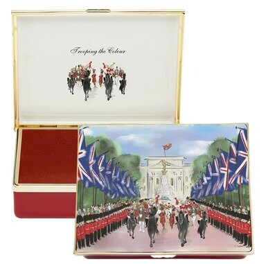Halcyon Days TR Trooping the Colour Prestige Enamel Box LE 70 ENTTT0614LG, MPN: ENTTT0614LG,