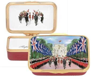 Halcyon Days TR Trooping the Colour Enamel Box ENTTT0623G, MPN: ENTTT0623G,
