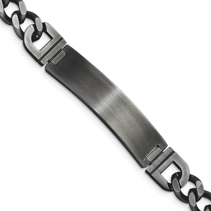 Antiqued White Bronze Plated 8.75 Inch Id Bracelet Stainless Steel Brushed SRB2962-8.75, MPN: SRB29…