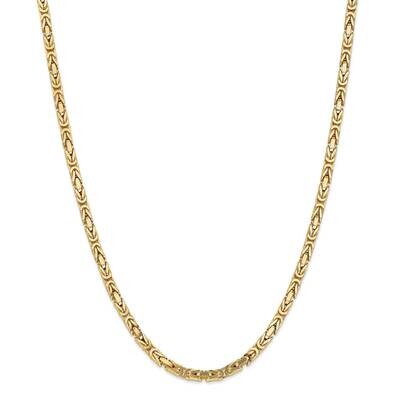 4mm Byzantine Chain 26 Inch 14k Gold BIZ110-26, MPN: BIZ110-26, 191101784521