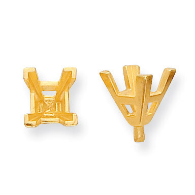 Emerald V-End with Peg Head 6.5 x 5.5mm Setting 14k Gold YG209-8, MPN: YG209-8,
