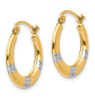 Flowers Hollow Hoop Earrings - 14k Gold SE2429 by Madi K, MPN: SE2429, 883957547930