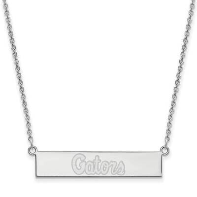 University of Florida Small Bar Necklace Sterling Silver Rhodium-plated SS093UFL-18, MPN: SS093UFL-…