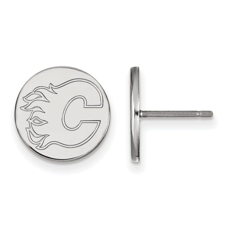 Calgary Flames Small Disc Earring Sterling Silver SS017FLA, MPN: SS017FLA, 886774958439