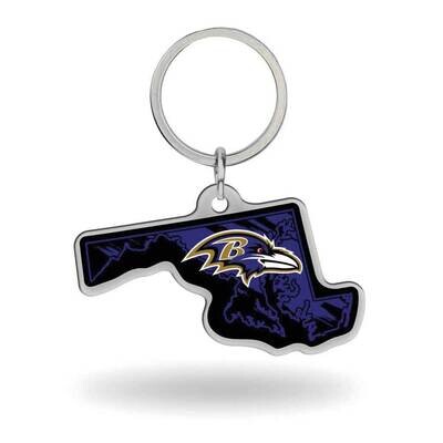 NFL Baltimore Ravens-Maryland State Shaped Key Ring GC8034, MPN: GC8034, 767345747570