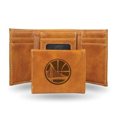 NBA Golden State Warriors Brown Faux Leather Trifold Wallet GC7703, MPN: GC7703, 767345899330