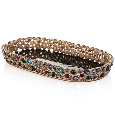 Jay Strongwater Bejeweled Tray Peacock SDH2554-208, MPN: SDH2554-208, 848510041911