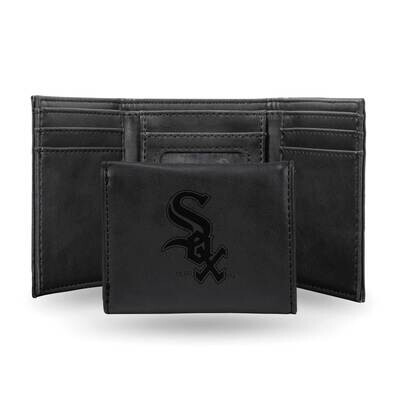 MLB Chicago White Sox Black Faux Leather Trifold Wallet GC7634, MPN: GC7634, 767345898241