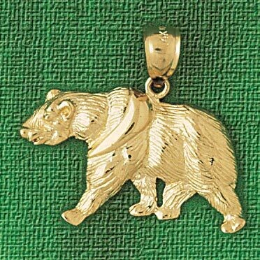 Dazzlers Jewelry Wild Bear Pendant Necklace Charm Bracelet in Yellow, White or Rose Gold 2546, MPN:…