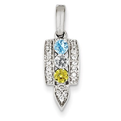 3 Birthstones Family Jewelry Diamond Semi-Set Pendant 14k White Gold XMPW25/3, MPN: XMPW25/3, 88395…