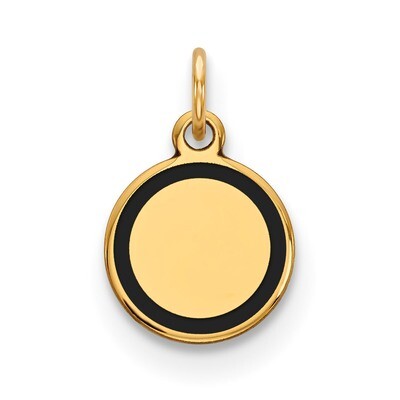 Enamel .027 Gauge Circular Engravable Disc Charm 14k Gold XM607/27, MPN: XM607/27, 883957780559