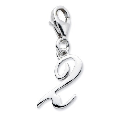 Number 2 Charm Sterling Silver QCC626N2 by Amore La Vita, MPN: QCC626N2, 886774074160
