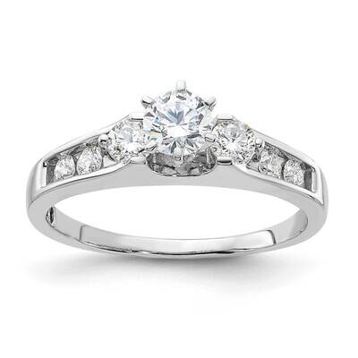 14K White Gold Polished Diamond Engagement Ring RDB2098ER6033F-4WAAC