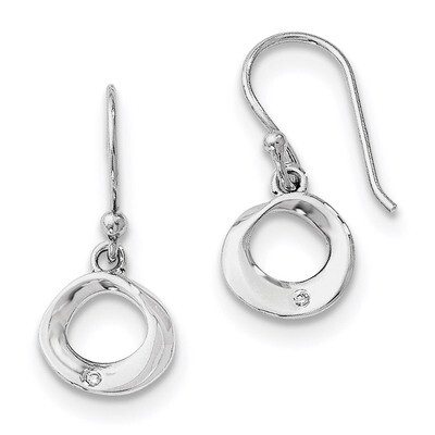 .02Ct. Diamond Earrings Sterling Silver QW244, MPN: QW244, 883957315195