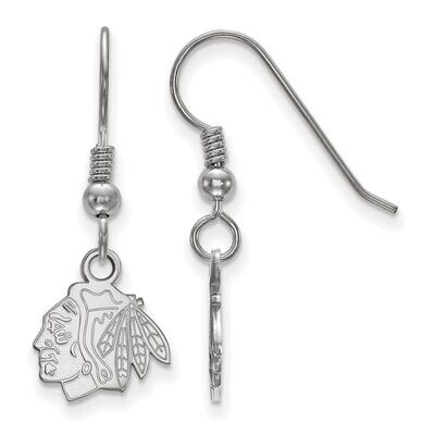 Chicago Blackhawks x-Small Dangle Earring Wire Sterling Silver SS006BLA, MPN: SS006BLA, 886774957470
