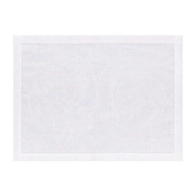 Le Jacquard Francais Tivoli White Placemat 14 x 19 Inch Set of 4, MPN: 79532, 3660269795320
