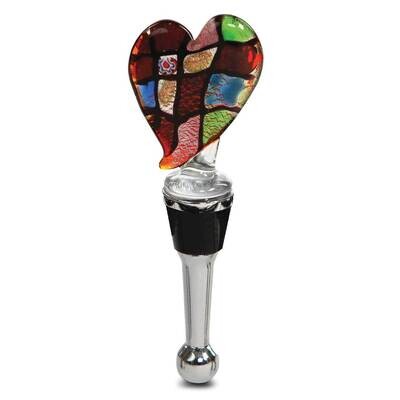 Heart Glass Bottle Stopper GM23726, MPN: GM23726, 807348127983