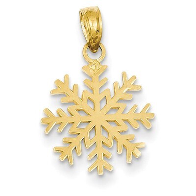 3-D Snowflake Pendant 14k Gold C3062, MPN: C3062, 637218114863