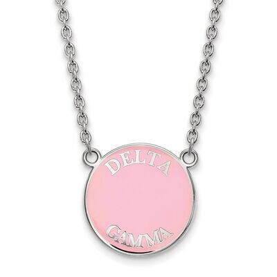 Delta Gamma Small Enameled Pendant with 18 Inch Chain Sterling Silver SS013DG-18, MPN: SS013DG-18, …